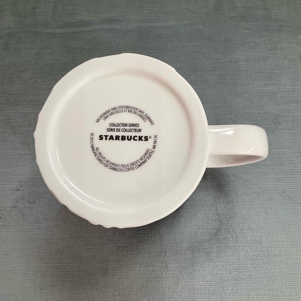 NWOT 2012 Collector’s Series 16oz ceramic Starbucks Seattle raised design mug - Picture 7 of 10